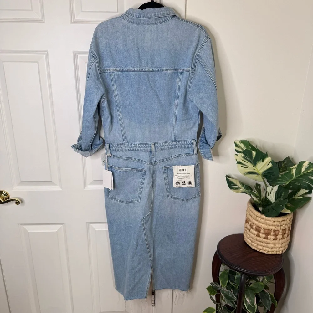 NWT Free People Etica Lotta Denim Dress Medium - Picture 4 of 7